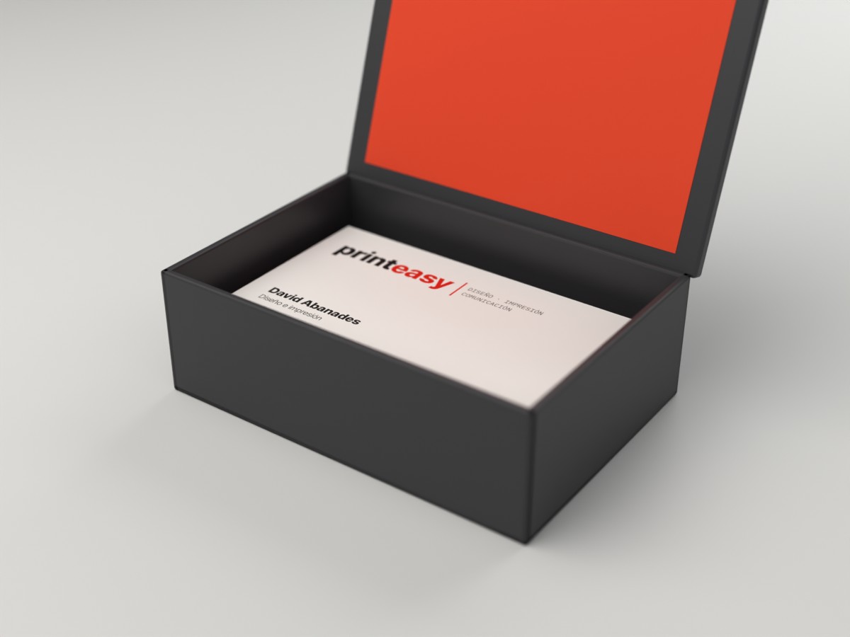 Cajas tipo cofre para tarjetas de visita