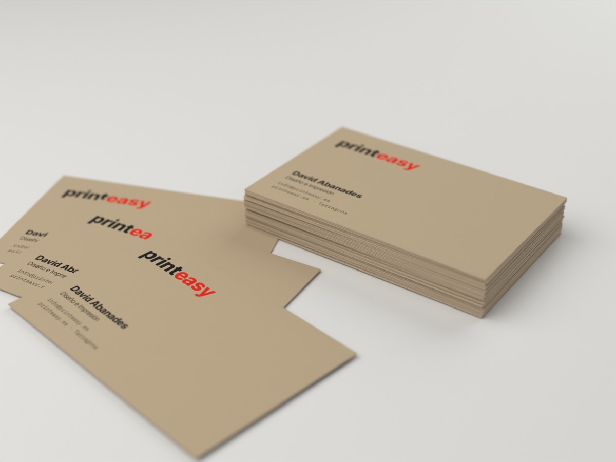 Tarjetas de visita en papel reciclado